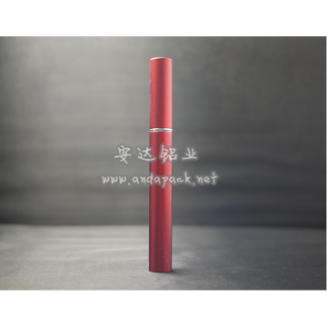 emballage pour affaire cosmétique vide mascara rouge ronde en aluminium